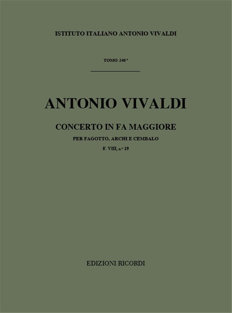 Concerti Per Fg., Archi E B.C.: In Fa Rv 488